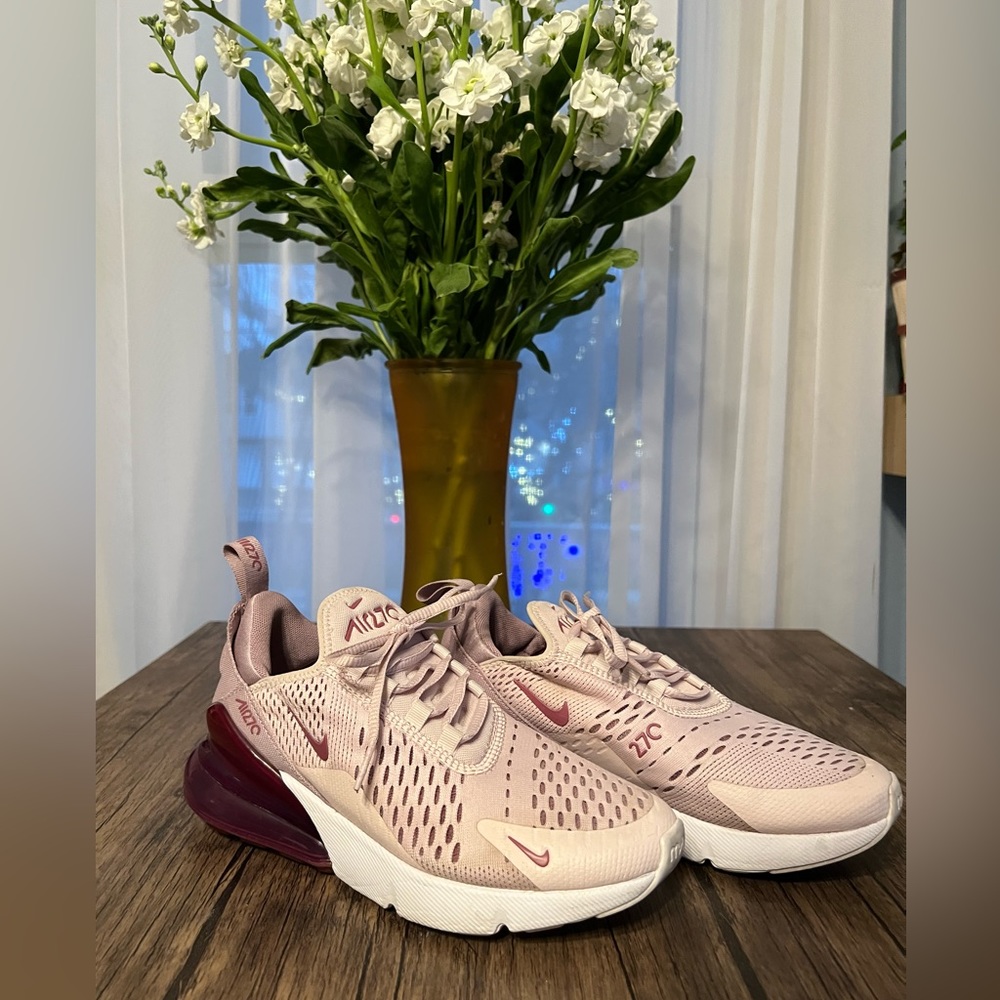 WOMEN NIKE AIR MAX 270 AH6789-601 Barely Rose/Elemental Rose/White Shoes